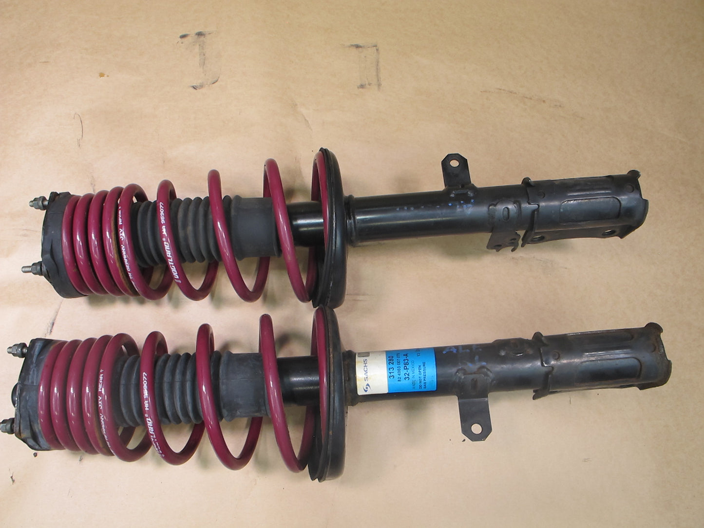 92-94 LEXUS ES300 FRONT & REAR SACHS STRUT SHOCK ABSORBER W/ LOWERING SPRING SET