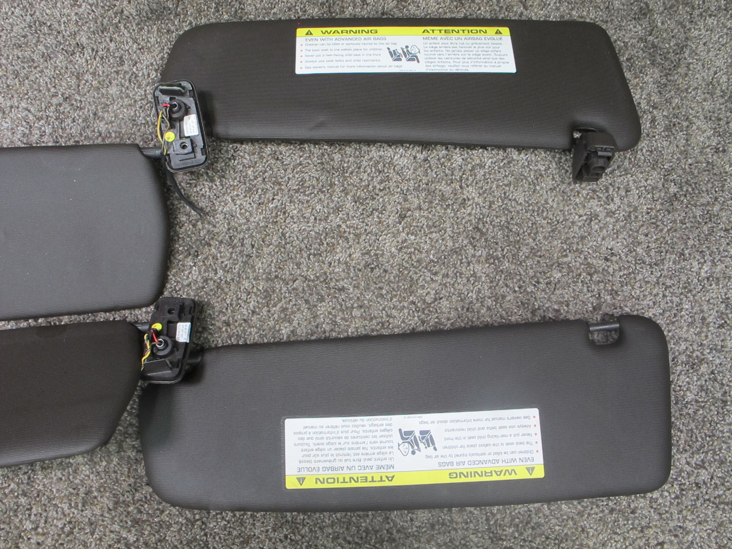 2011-2014 PORSCHE CAYENNE 958 FRONT LEFT & RIGHT SUN VISOR SET OF 2