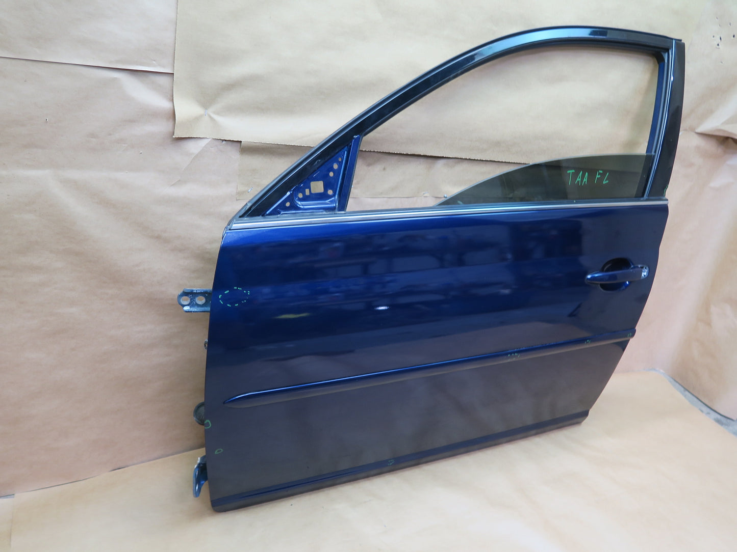 05-12 TOYOTA AVALON FRONT LEFT DRIVER SIDE DOOR SHELL W/ GLASS ASSEMBLY BLUE OEM