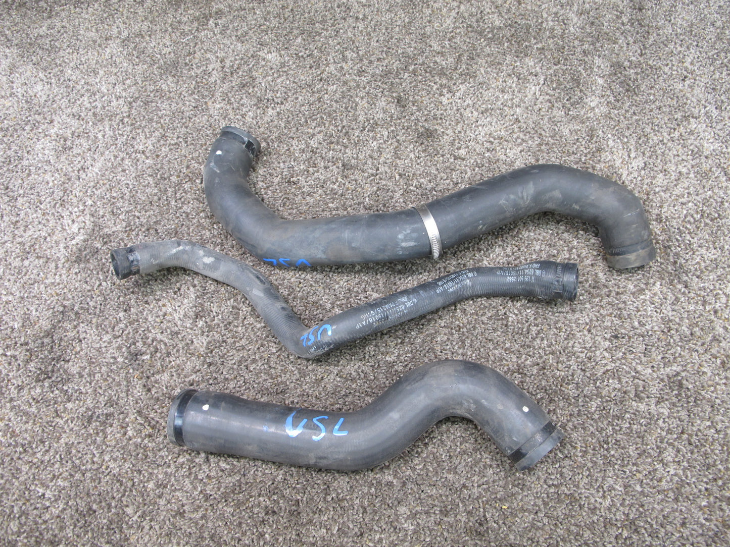 94-97 MERCEDES R129 SL320 SET OF 3 RADIATOR COOLING HOSE PIPE OEM