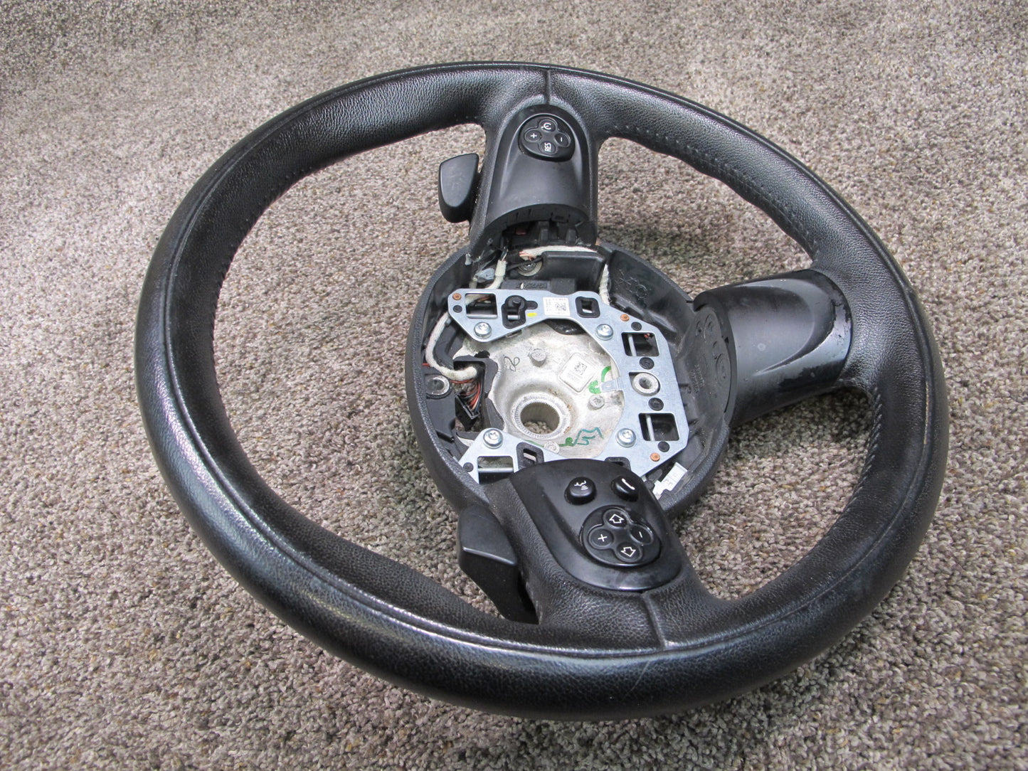 11-15 MINI COOPER F55 F56 F57 R60 R61 LEATHER STEERING W PADDLES CONTROLS OEM